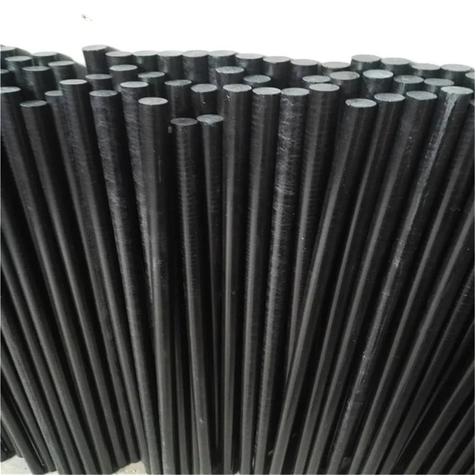 Varilla de nailon PA6 negro de 10mm x 500mm para mecanizado de precisión y piezas