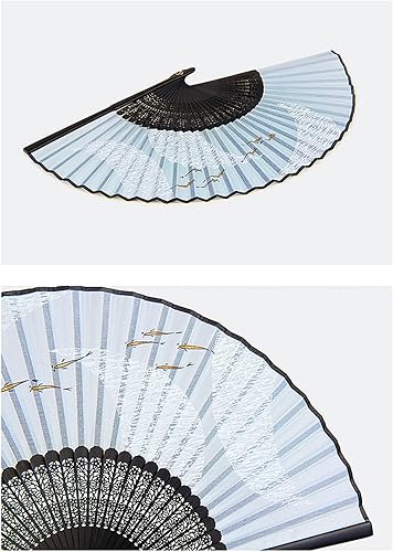 Miniatura 4 de ERTUO Chinese Style Folding Fan Retro Hollow Fan Daily Portable Hanfu Cheongsam Accessories(Colora)