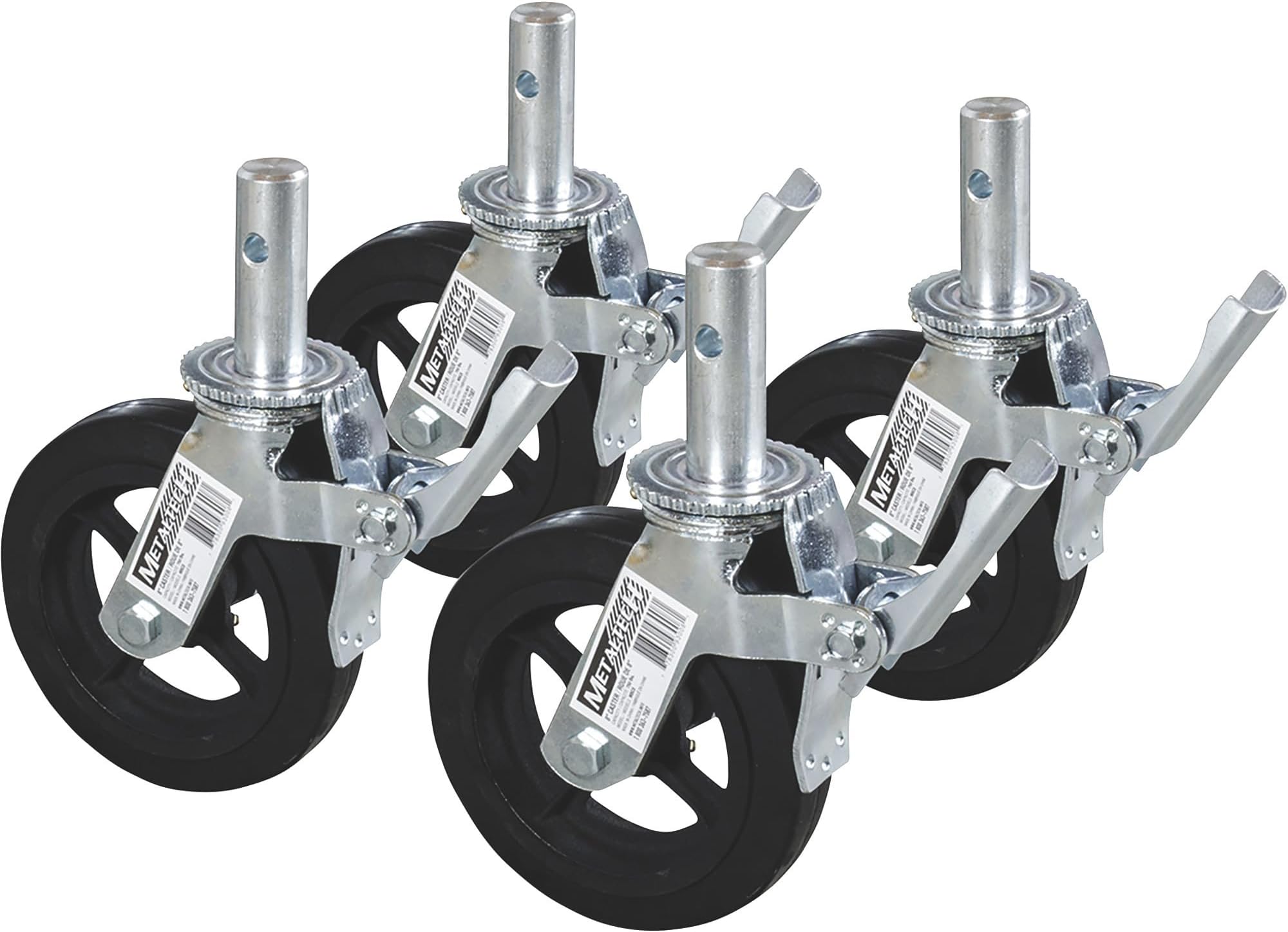 Metaltech Heavy-Duty 8in. Scaffold Caster with Foot Brake - 4-Pk. Model Number M-MBC8K4