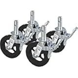 Heavy-Duty 8in. Scaffold Caster with Foot Brake - 4-Pk. Model Number M-MBC8K4