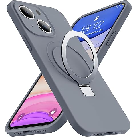 Designed for iPhone 14 Plus Case with Magnetic Invisible Stand Compatible with Mag-...