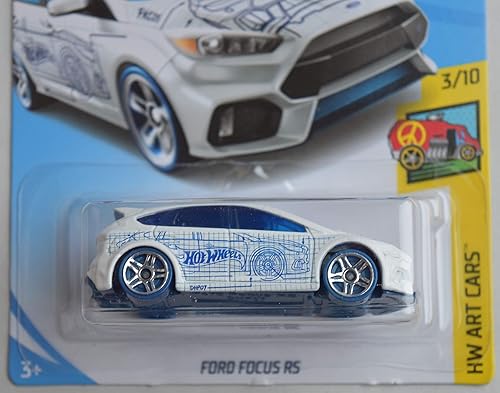 Miniatura 2 de Hot Wheels Arte Coches Ford Focus Rs 310, blanco