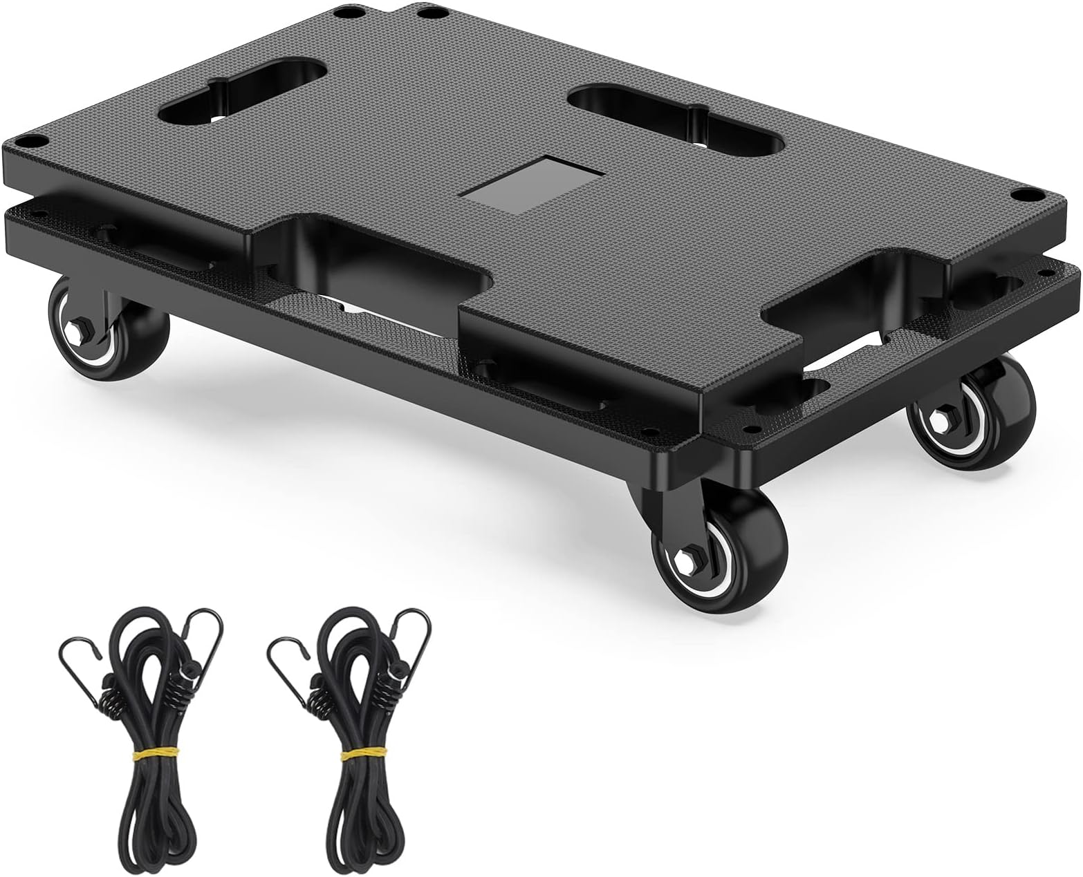 SOLEJAZZ Moving Furniture Dolly Connectable, 136KG Capacity Piano Moving Dolly, Heavy Duty 4 Wheel Moving Cart for Moving Heavy Furniture, Black, 1 Pack