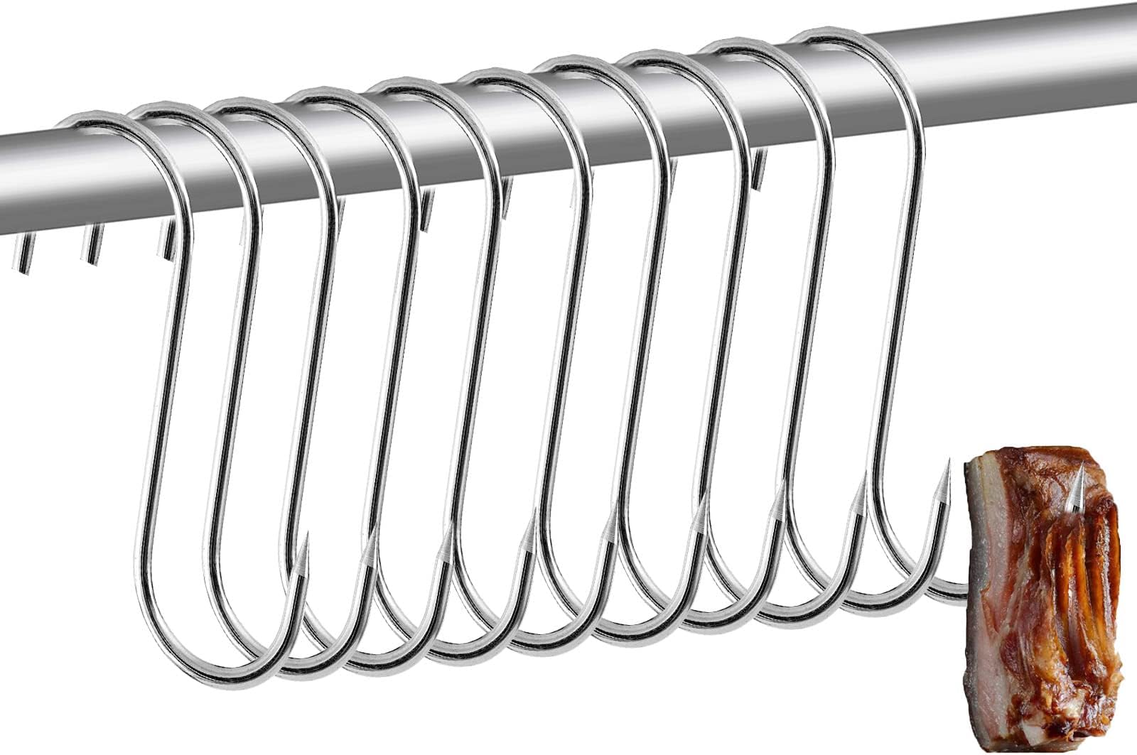 Fleischhaken Edelstahl 100 Mm 10 Stuck main image 1