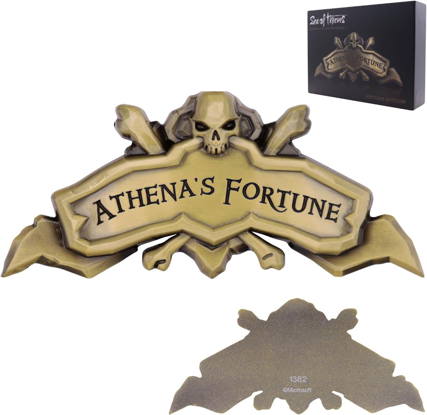 Sea of Thieves Athena’s Fortune Ship Plaque – Limited Edition Metal Collectible with Map & Display Stand – Individually Numbered – Officially Licensed – 5,000 Worldwide