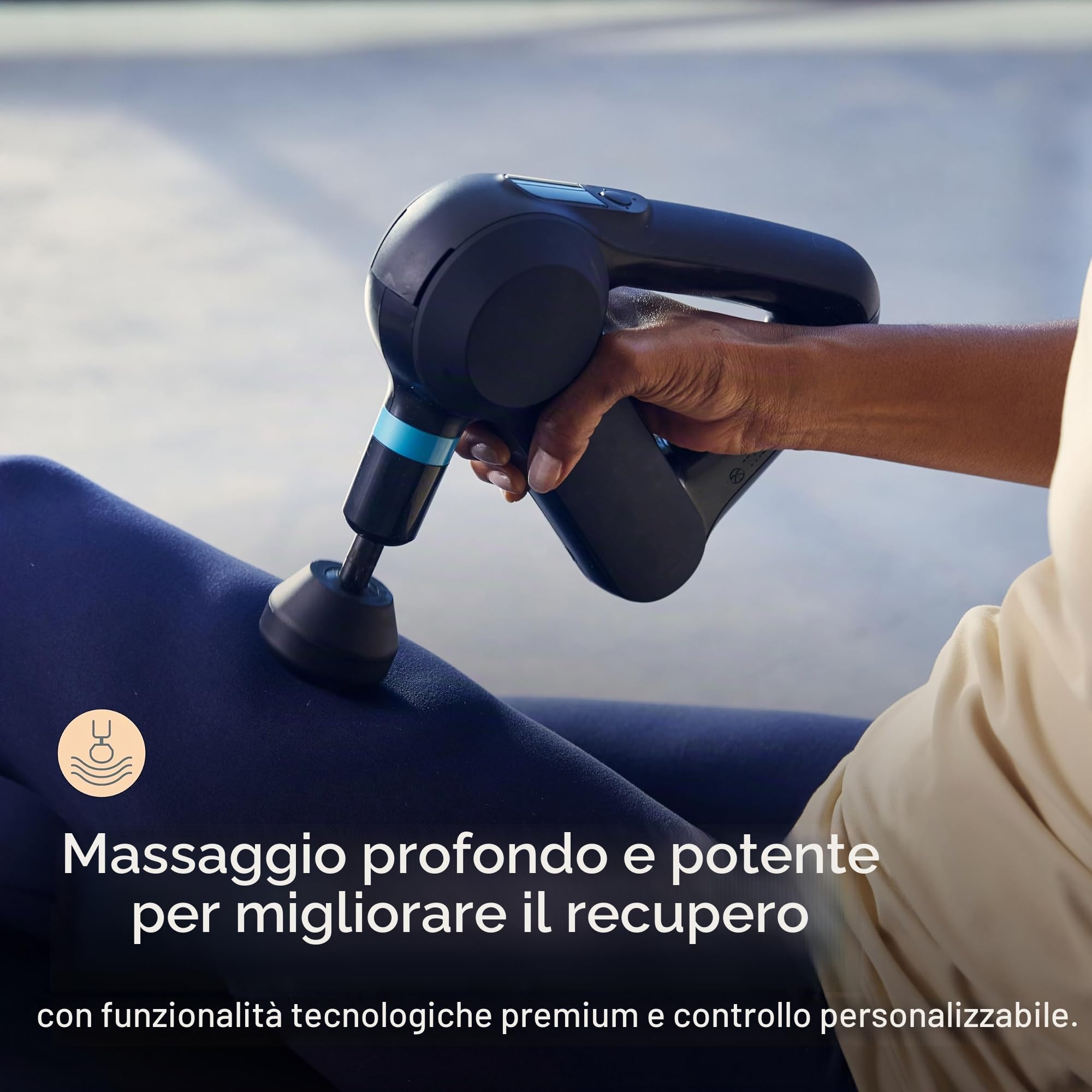 TheraGun Elite - Handheld Electric Massage Gun - Bluetooth Enabled Percussion Therapy Device for Athletes - Powerful Deep Tissue Muscle Massager with QuietForce Technology - 5th Generation - Black