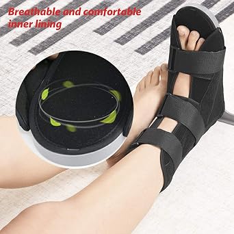 Adjustable Post Op Shoe with Hook & Loop Strap, Open Toe Plastered Slipper Ankle Foot Fracture Rehabilitation with Multi-Angle Sole Protective Cast Shoe Support Stable Foot Protection Sandal