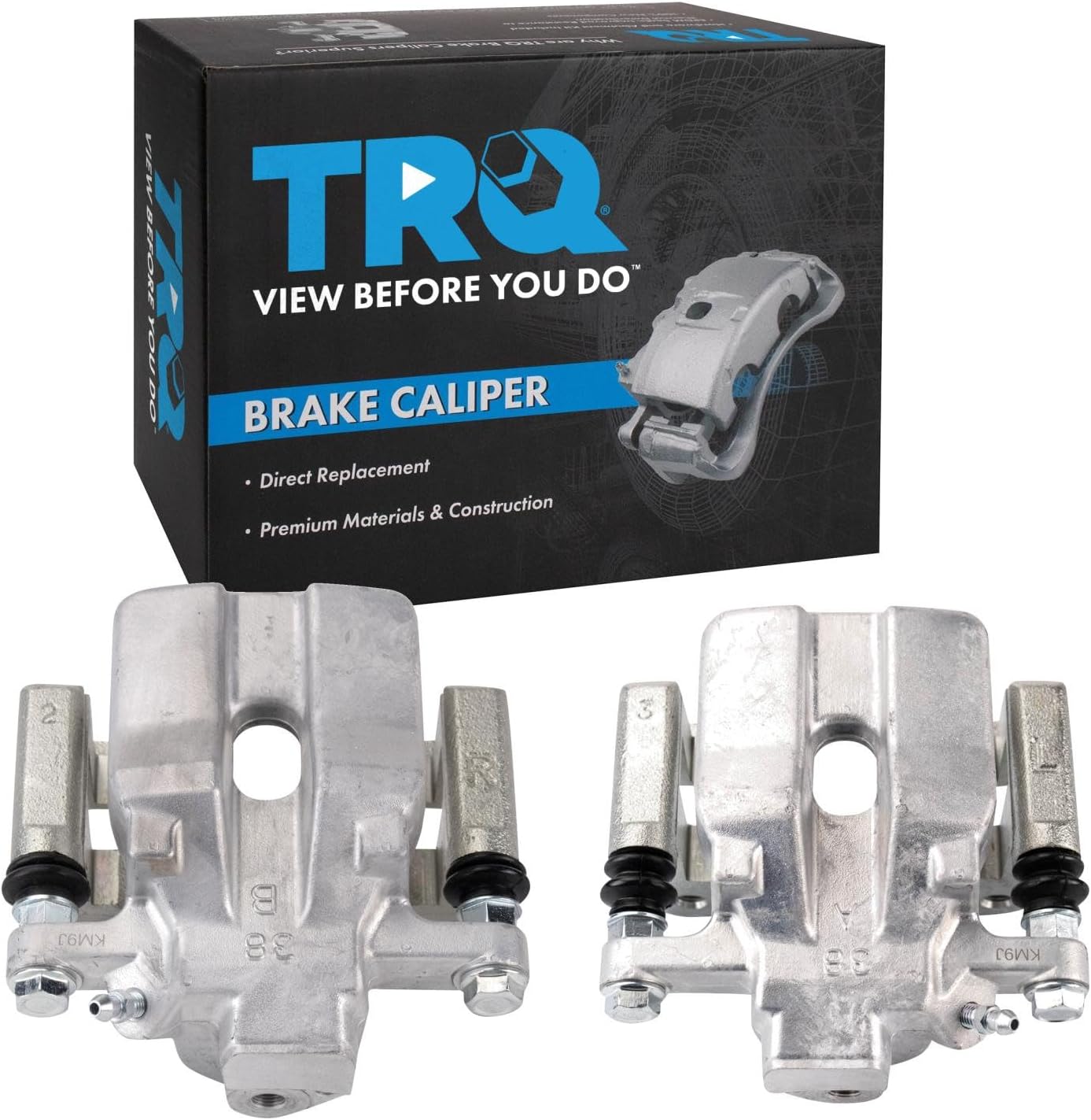 TRQ Rear Driver and Passenger Side Brake Caliper Set (Fits Toyota Camry)