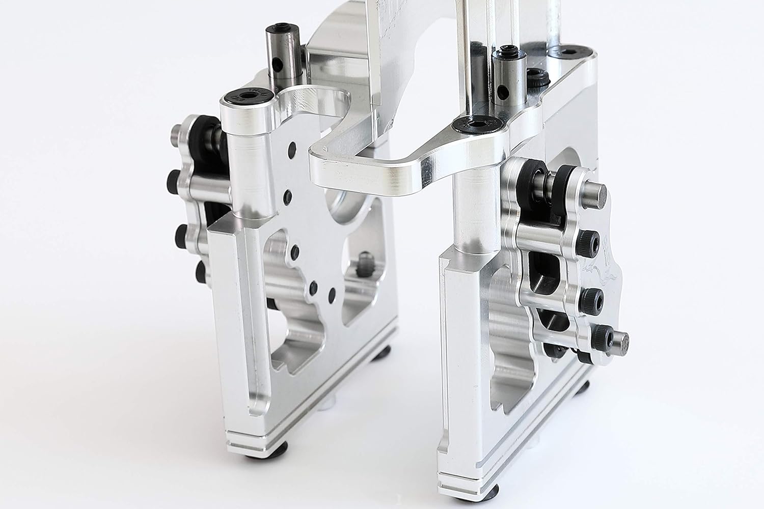 GTBRacing CNC Aluminum Center Differential Diff Mount & Adjustable Calipers Version for 1/5 RC Car Losi MTXL Upgrade Parts (Silver)