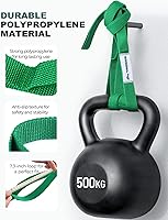 Vista 5 de Trideer Stretching Strap with Loops, Non-Elastic PT-Style Physical Therapy Strap for Knee Replacement Rehabilitation, Hamstring & Calf Stretches