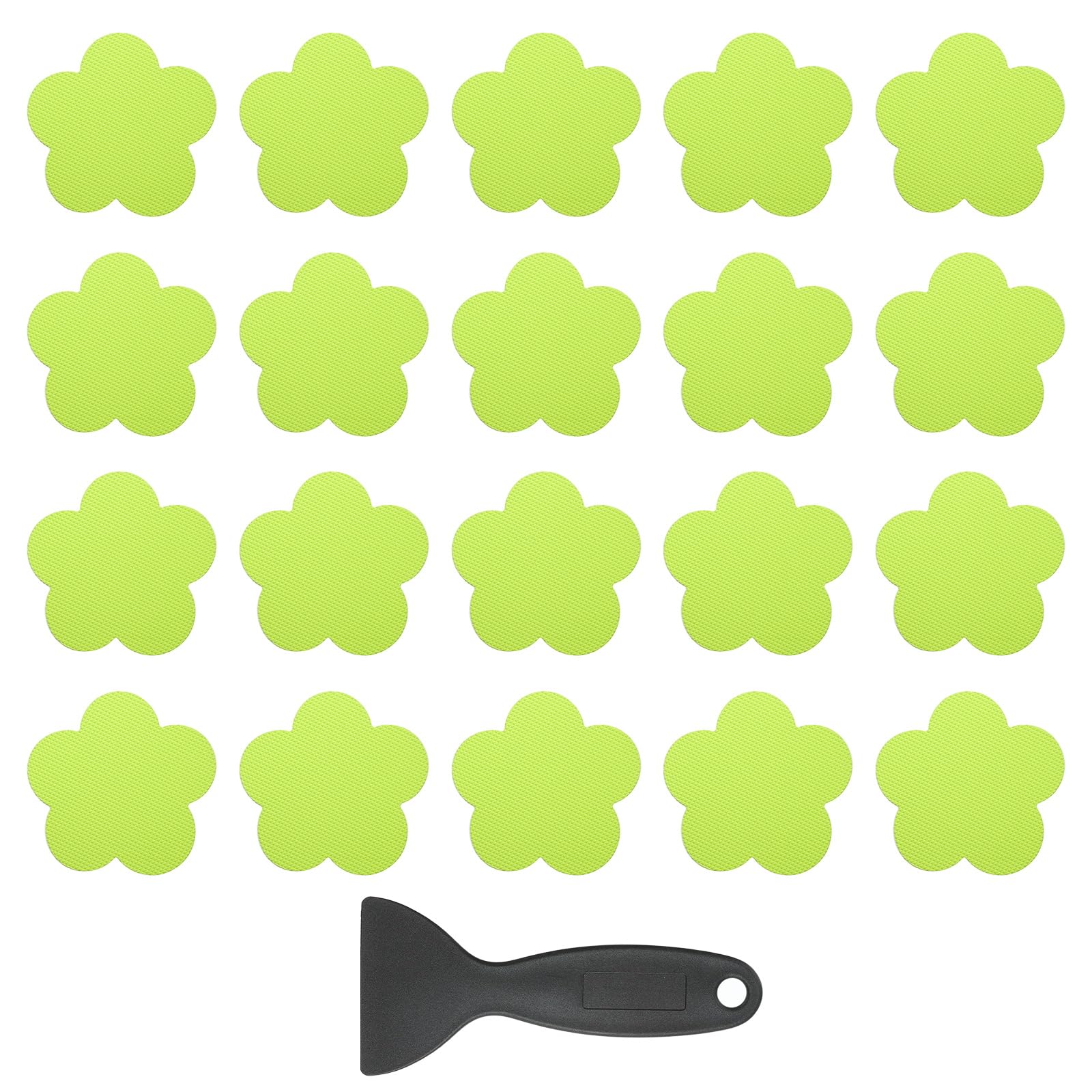 Pegatinas antideslizantes para bañera suelo ducha adhesivos infantiles decorativos flores verdes 20 uds