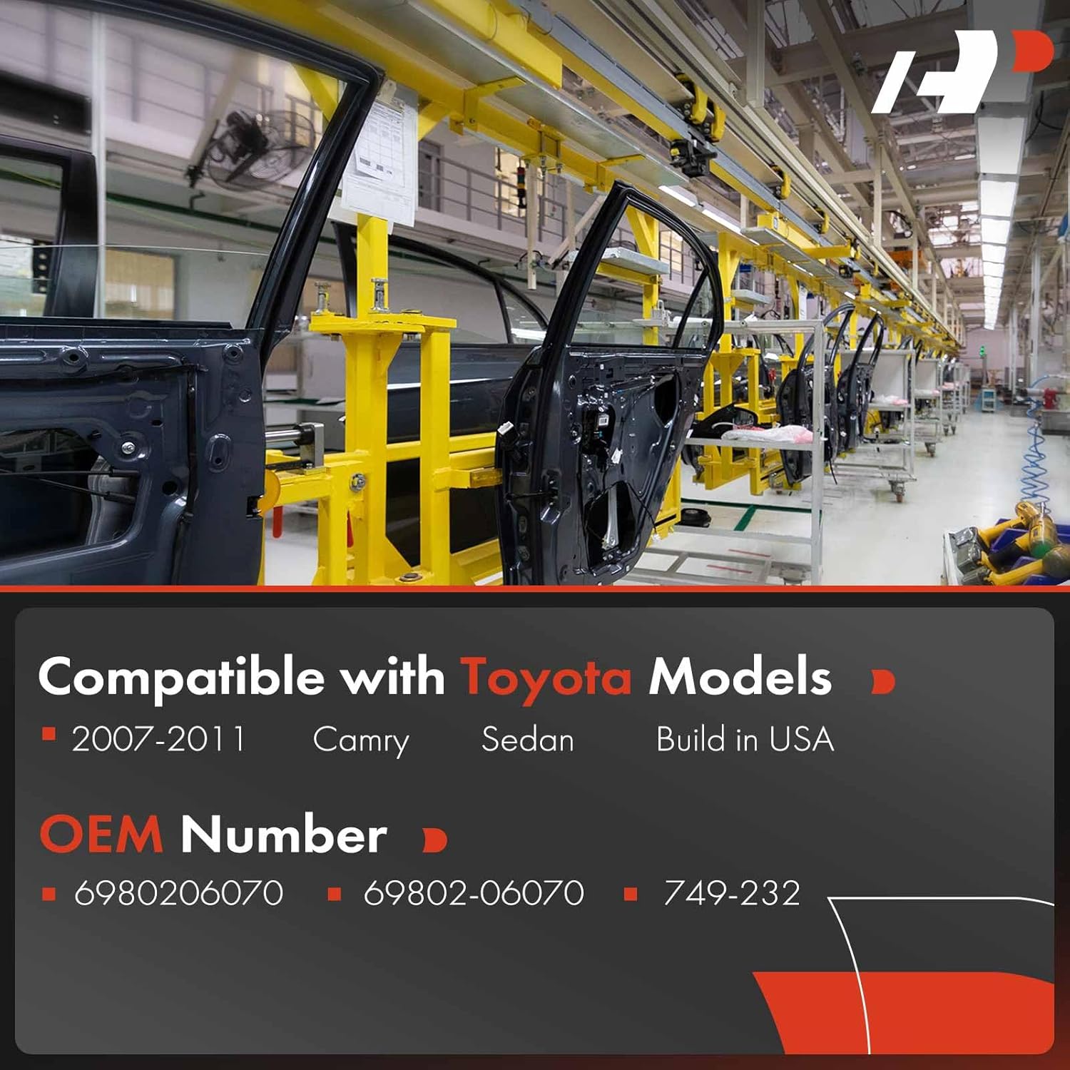 A-Premium Front Driver Side Window Regulator Without Motor Compatible with Toyota Camry 2007 2008 2009 2010 2011 Sedan