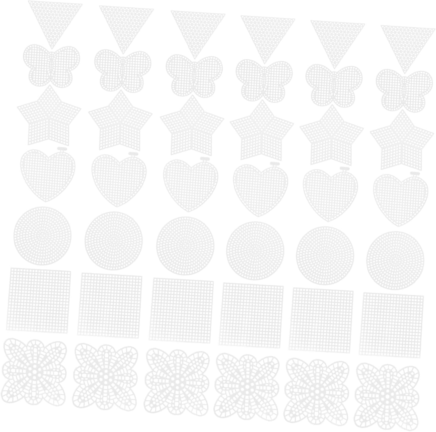 Gadpiparty 70Pcs Plastic Mesh Canvas Sheets for Cross Stitch and Embroidery for DIY Crafts and Sewing Projects Versatile Mesh Fabric for Beginners and Experienced Artists
