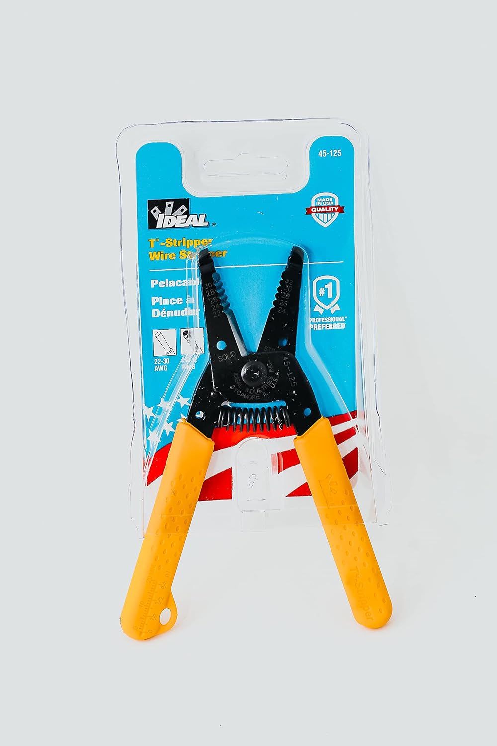 Ideal Industries Inc 45-125 - Wire Stripper, Maximum Compatible Wire Size: 22 (Solid) AWG, 24 (Standard) AWG, Includes Cutter