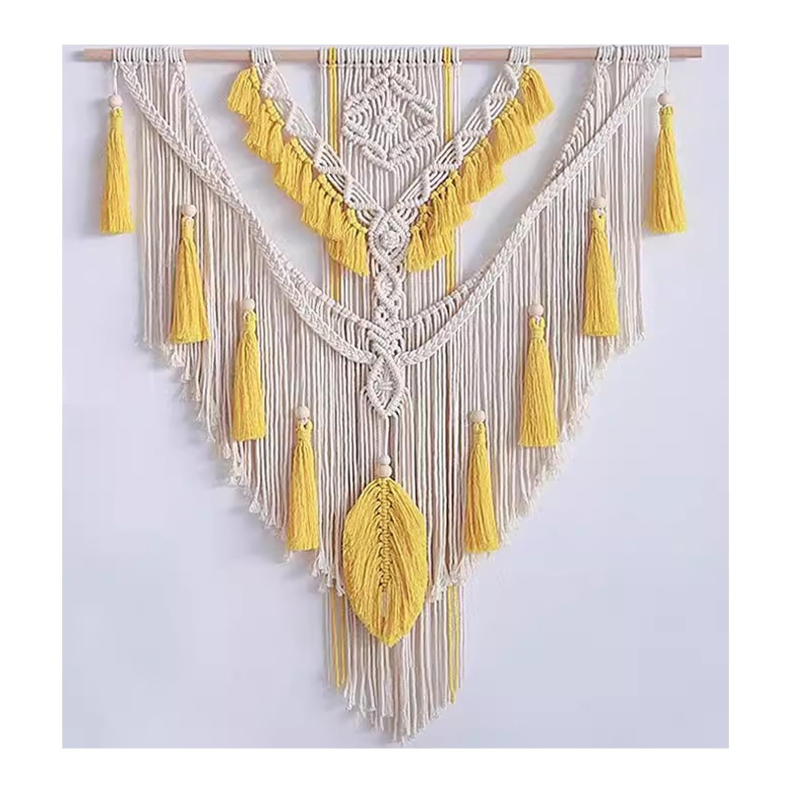 Rideaux en macramé Tentures Murales Rideaux en Macramé, Toile De Fond De Mariage en Macramé De Coton, Longue Tenture Murale en Macramé, Assemblage Facile