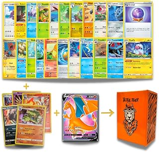 Ultra Rare Card Starter Bundle | NO DUPLICATES | 50+ Authentic Cards | 1x Ultra Rare Guaranteed | Plus Bonus 5X Holo Rare Cards | TT Deck Box