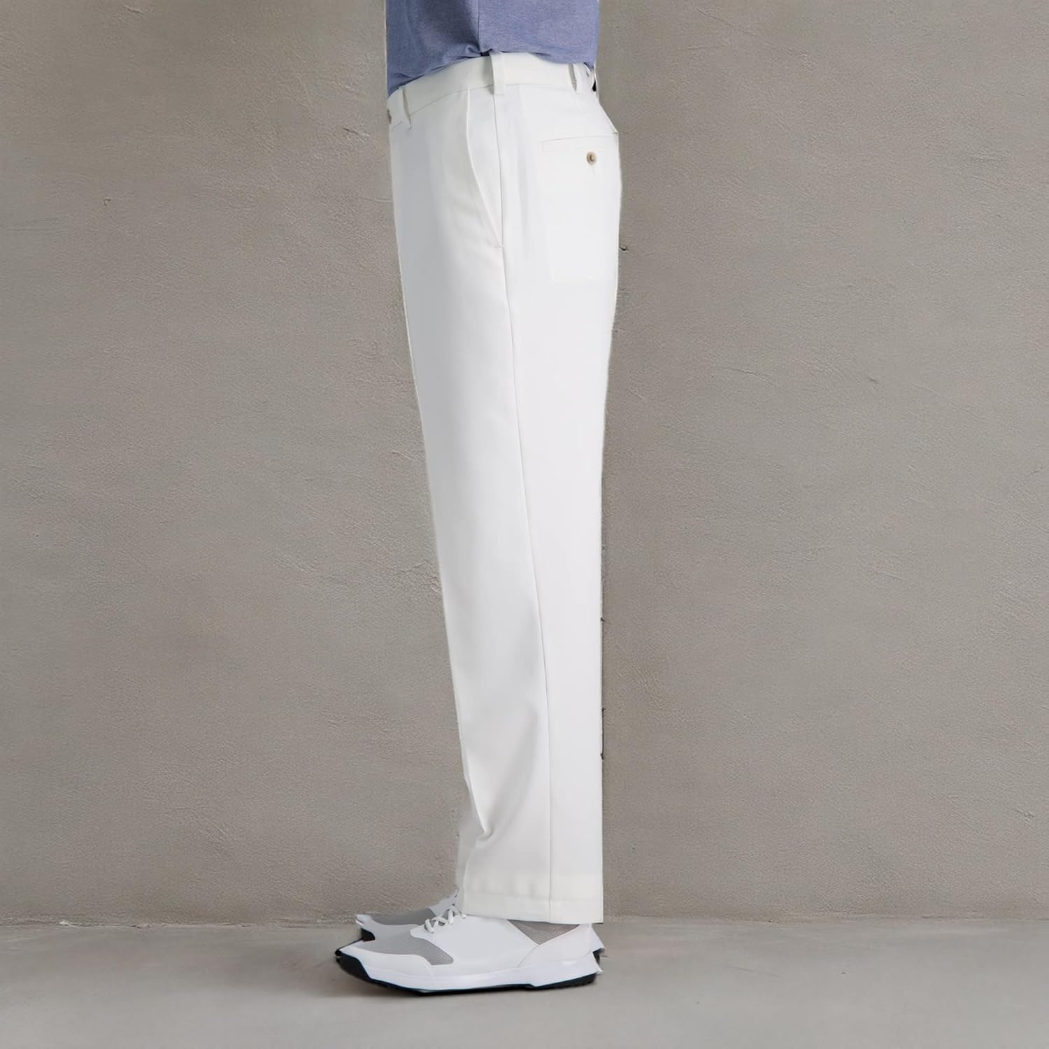 Haggar Men's Cool 18 Pro Classic Fit Flat Front Casual Stretch Performance Golf Pant - Regular and Big & Tall - Image 7
