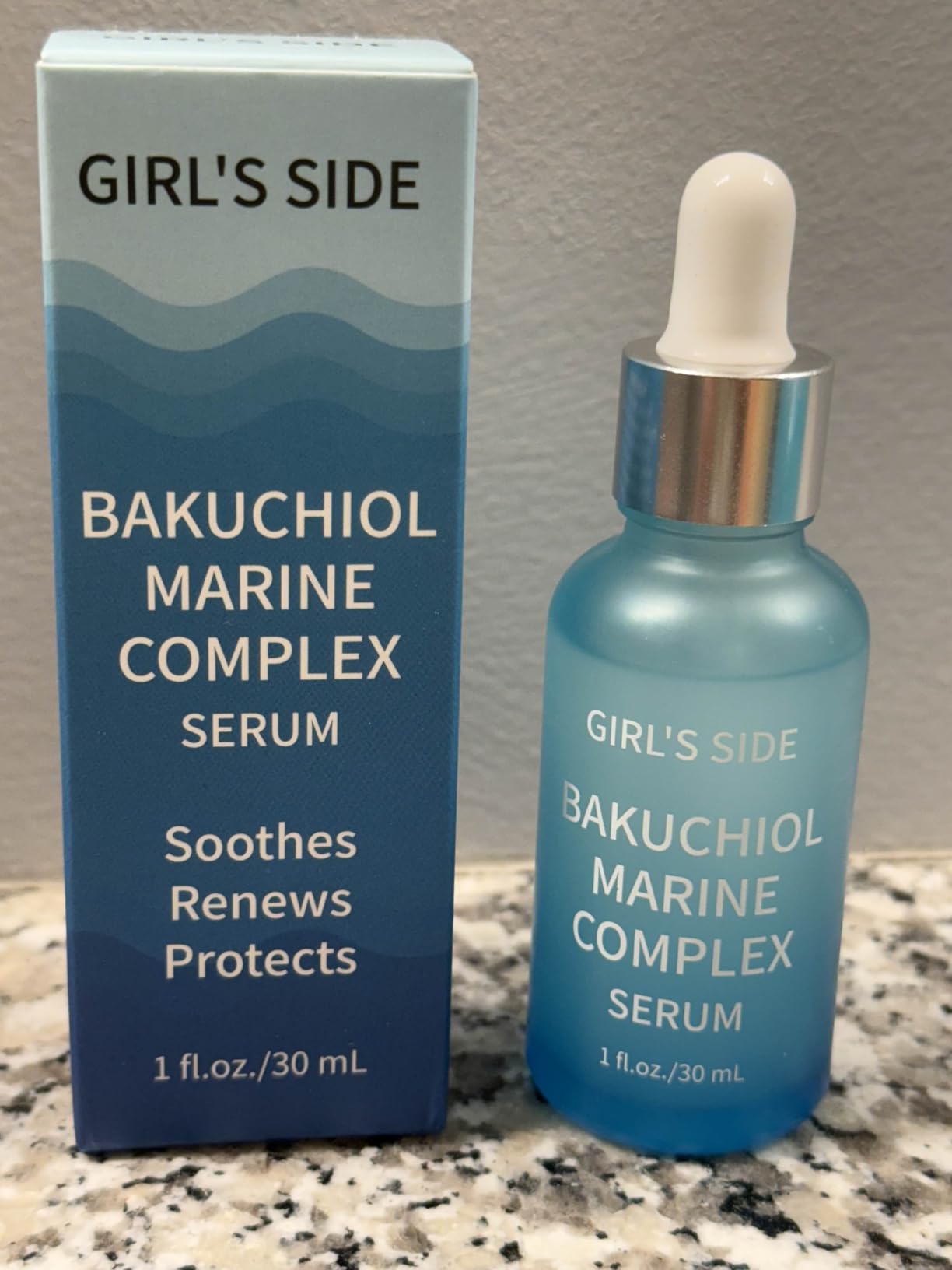 Girl's Side Bakuchiol Serum for Face - Retinol Alternative for All Skin Types, Anti-Aging Treatment Reduces Fine Lines & Wrinkles, Firms Skin with Ceramide & Hyaluronic Acid, 1 fl.oz