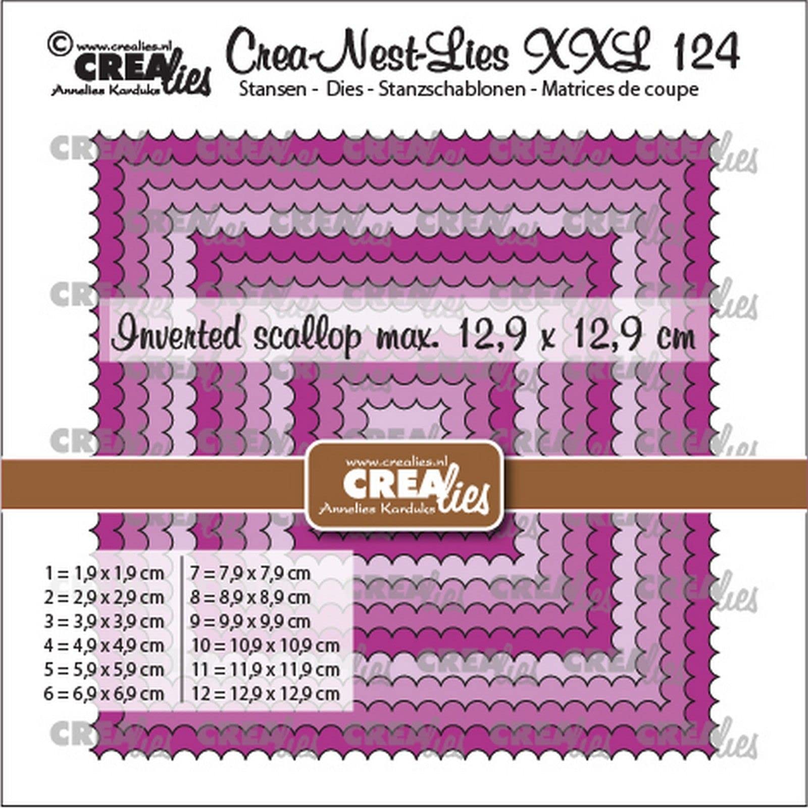 Crealies Crea-Nest-Lies XXL Squares with Inverted Scallop