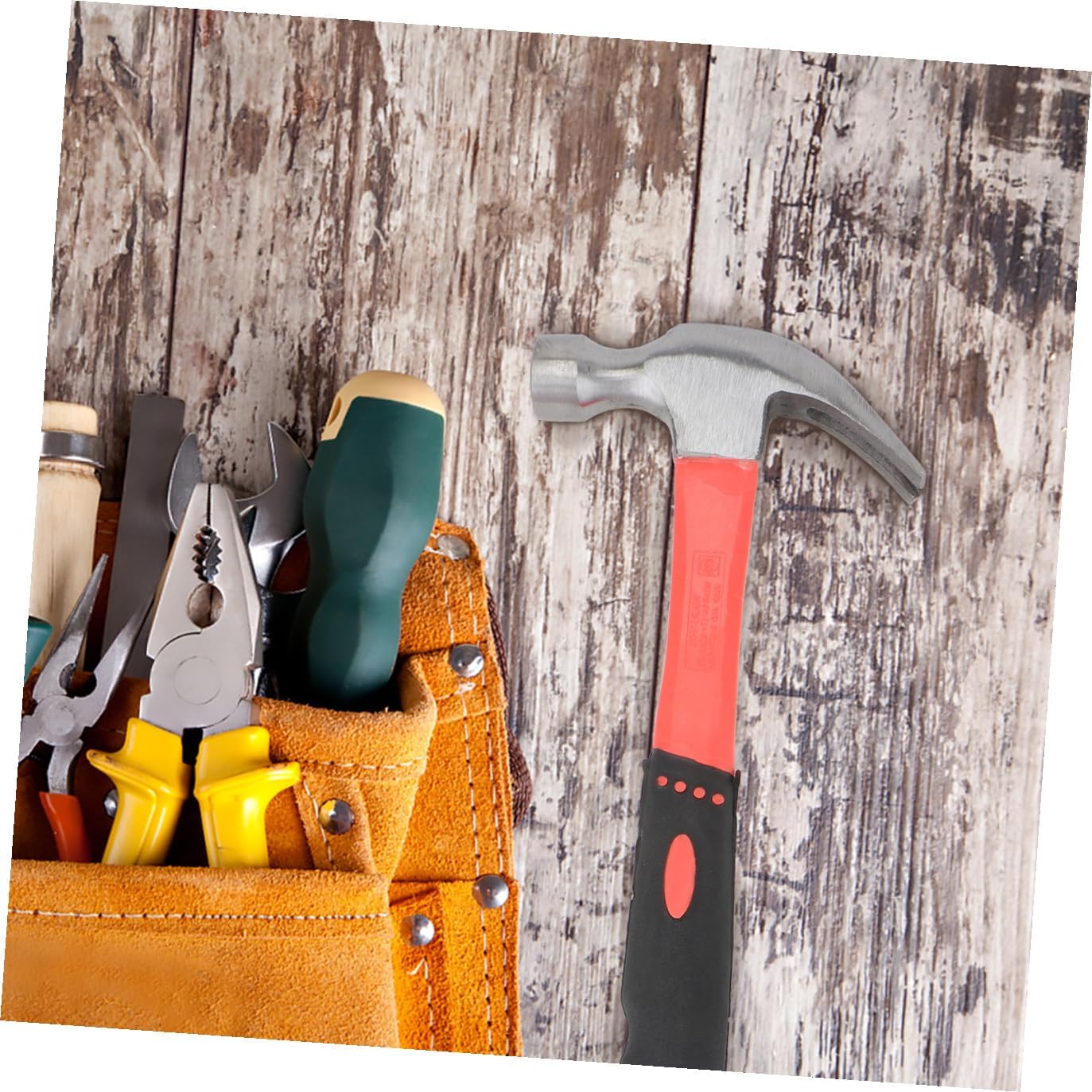 Insulated Claw Hammer with Non-slip Handle Multifunctional Nail Pulling Hammer for Construction and Furniture Assembly Style