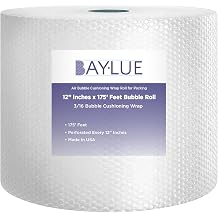 Heavy Duty Small Bubble Wrap Roll for Moving & Packing, 12 in x 175 ft