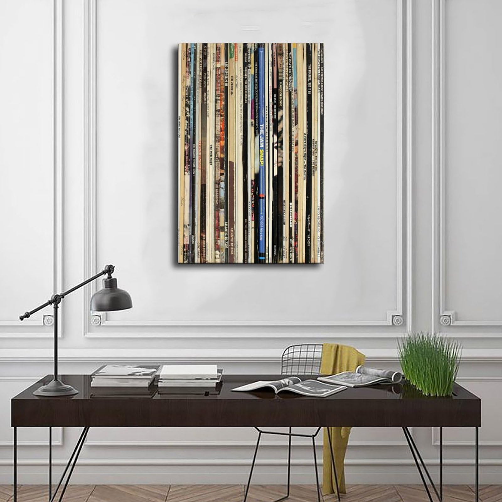 NEOHI Classic Rock płyty winylowe muzyka vintage pokój estetyka płótno nowoczesny plakat sztuka ścienna wydruki obrazy salon sypialnia dekoracja 16 x 24 cale (40 x 60 cm)