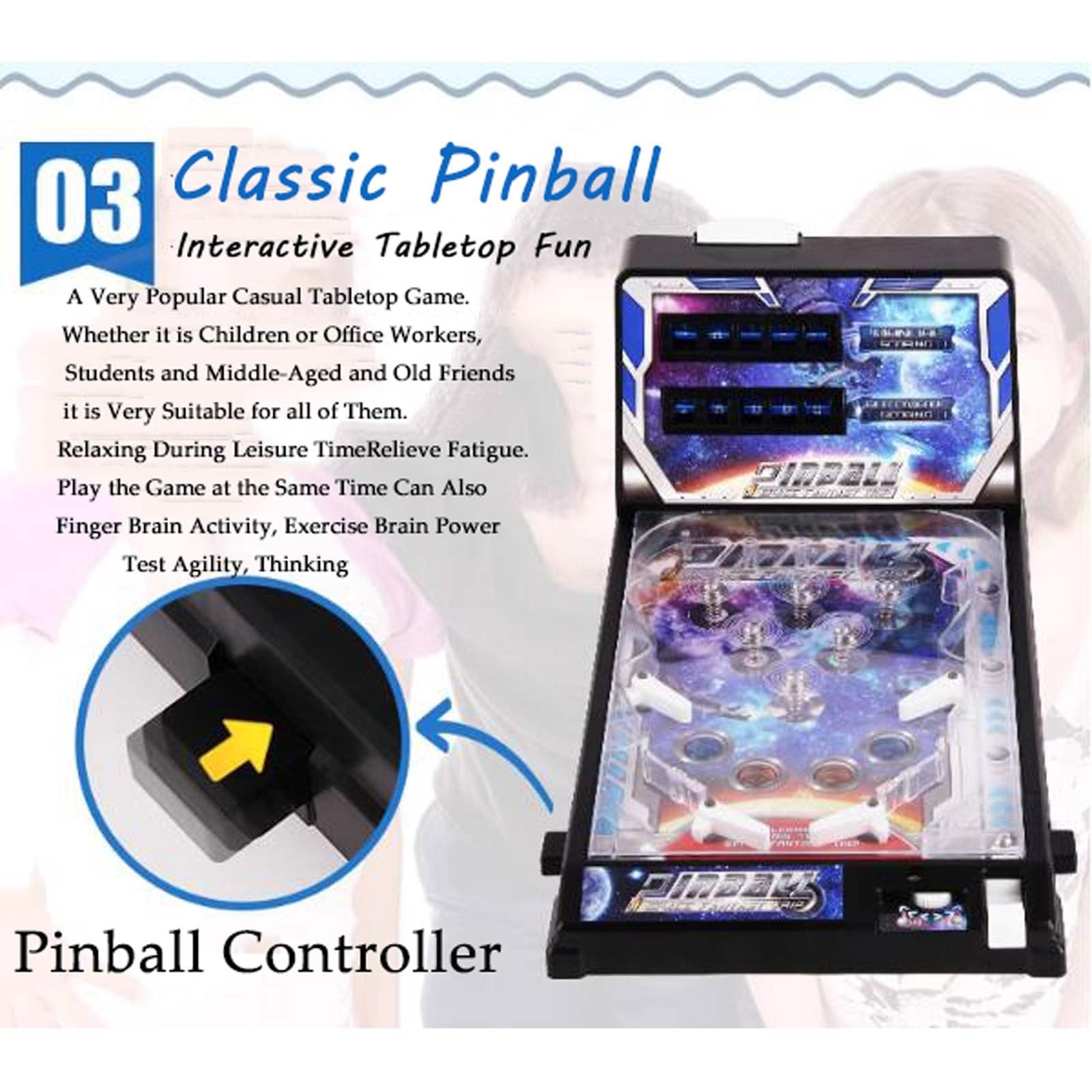 VINGVO Jeu De Flipper Pour Enfants Jeu De Flipper Portable Pour Enfants