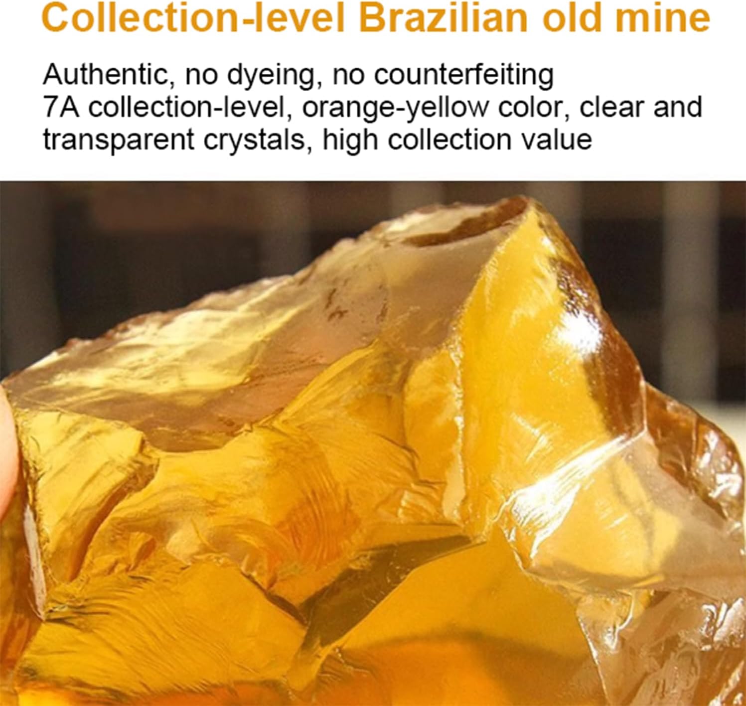 Collection Grade Citrine Energy Beads Bracelet,Natural Healing Crystal Bracelet for Women and Mens,Stretch Crystal Gemstone Bracelets Reiki Gifts,8mm