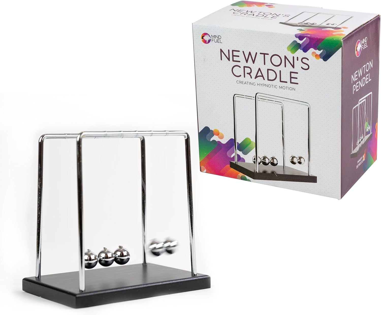 Funtime Gifts Newton's Cradle - Executive Desk Toy Demonstrating Physics Principles