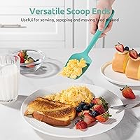 Vista 7 de U-Taste Juego de espátulas de silicona para cucharas: 480ºF resistente al calor de grado alimenticio flexible de goma flexible, antiadherente