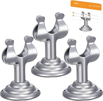 NUOBESTY 3pcs Stainless Steel Place Card Holders Silver Table Number Holders Menu Stand for Restaurant Wedding Banquet Silver