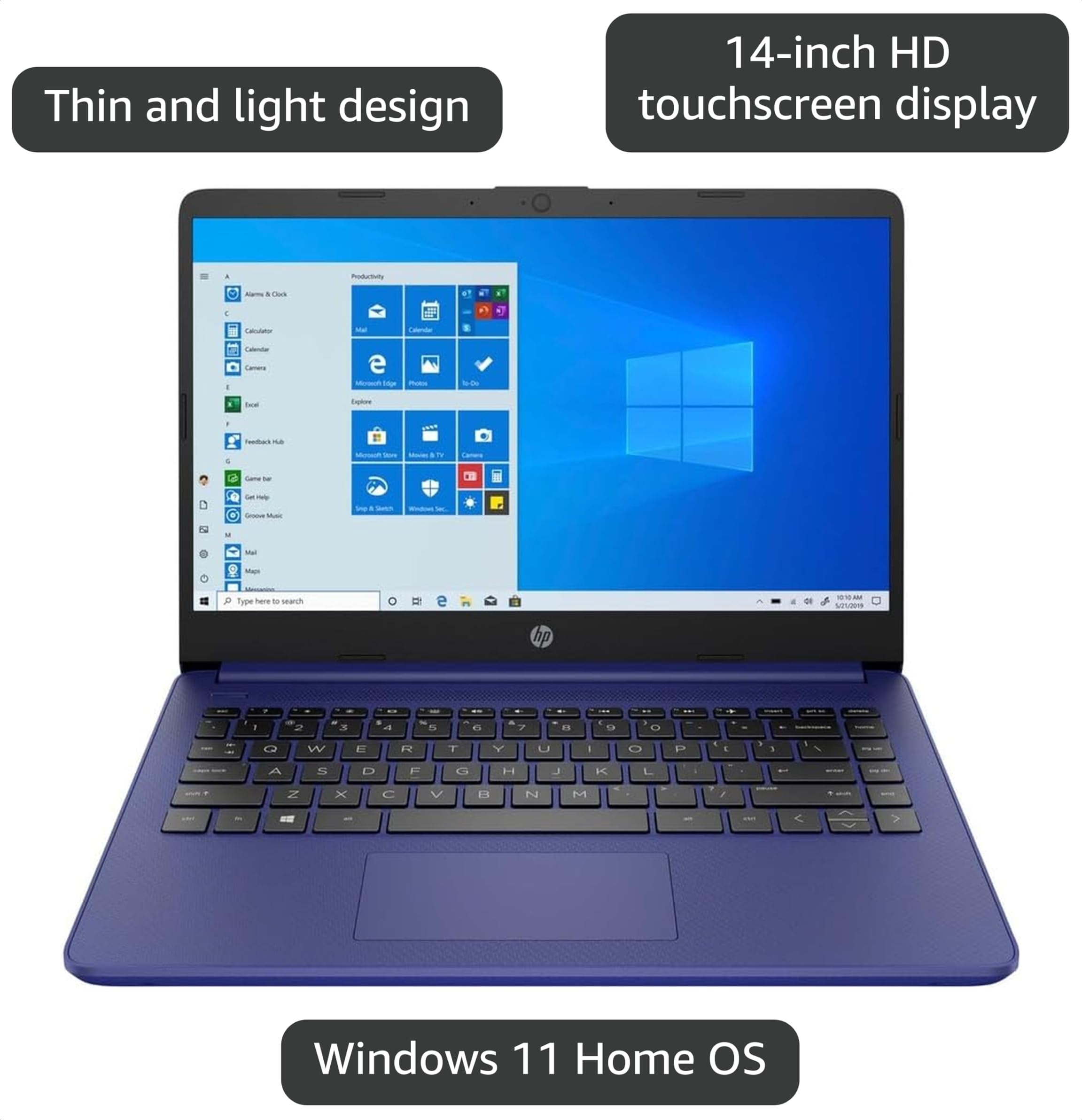 Amazon.com: HP 14-inch HD Touchscreen Laptop • Intel Celeron N4120
