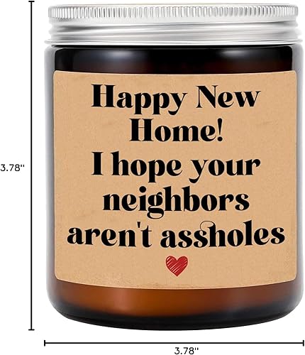 Miniatura 5 de Vela divertida de inauguración de la casa, regalo feliz para el hogar, Hope Your Neighbors isn't Assholes - Ideas de regalo de inauguración de la