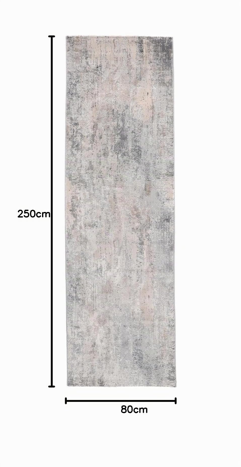 RugVista Ritz Teppich, 80 x 250 cm, Hell Grau