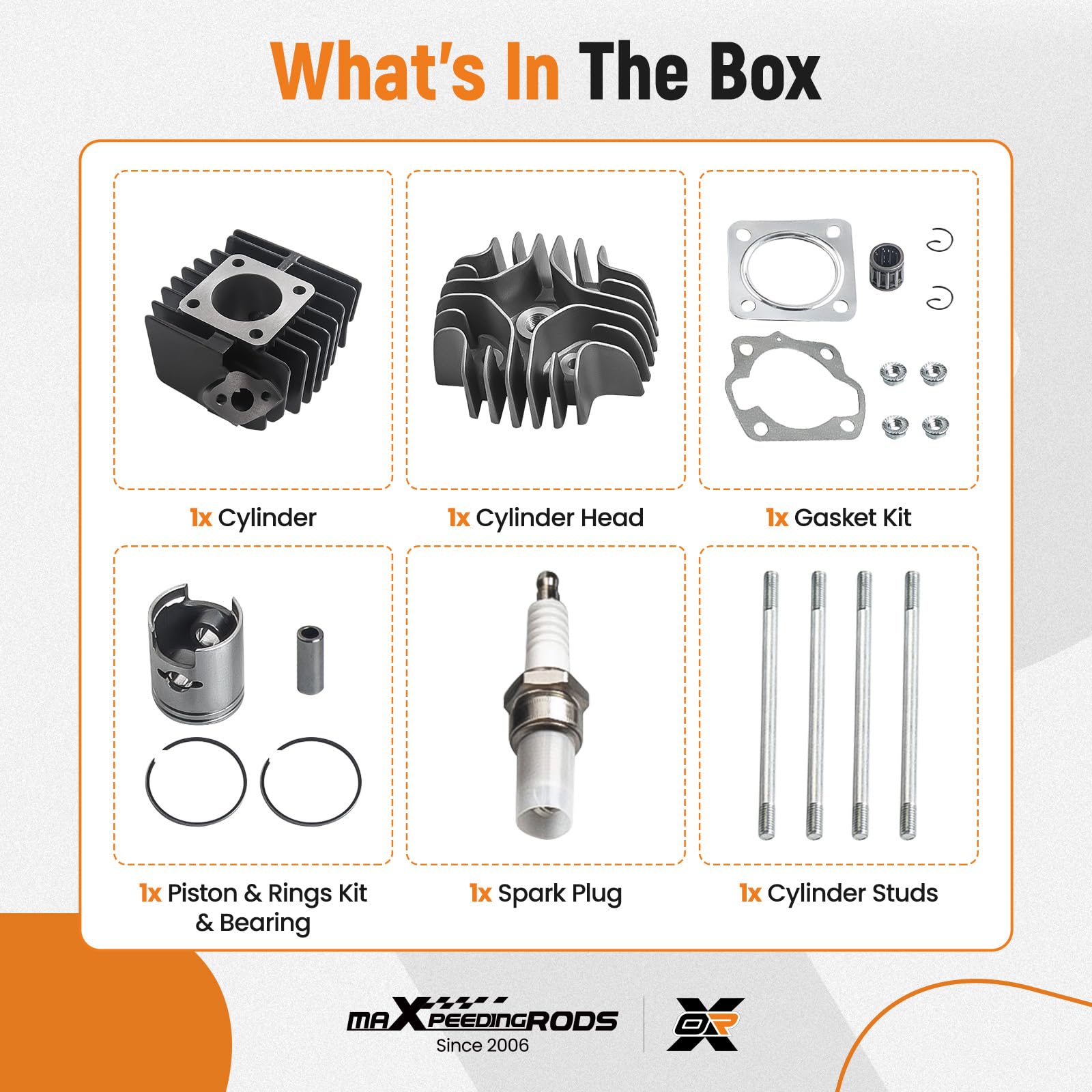 スキップ・ビート! 1〜50 Standard Bore Top End Repair Kit Honda NQ50 Spree SB50D