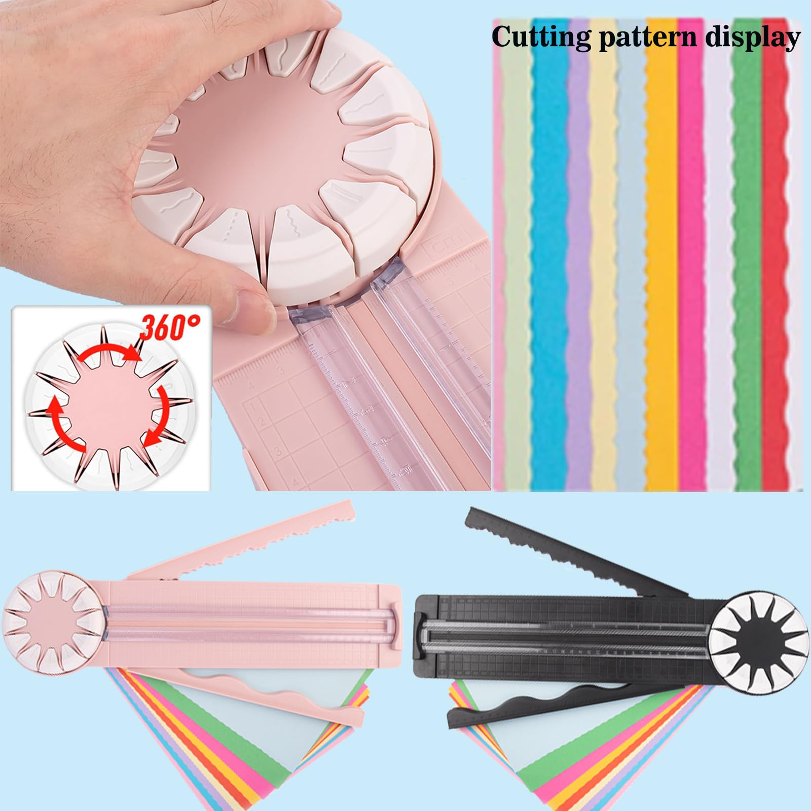 Paper Cutter, Wave Edge Cutter, Decorative Paper Cutting Tool, 12-in-1 Multifunctional Paper Craft Machine, Paper Cutter For Packaging And