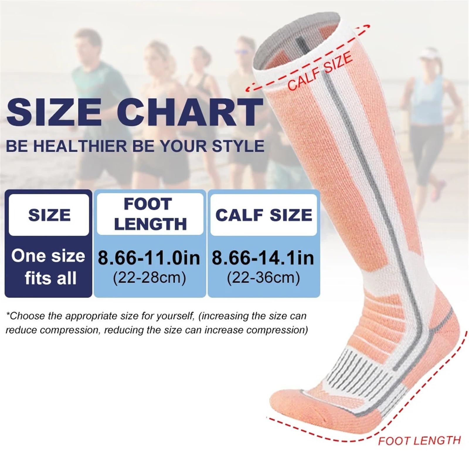 Calzini Calzini da sci 1 paio di calzini termici Uomo Donna Calzini invernali lunghi e caldi a compressione for sci, escursionismo, snowboard, arrampicata, calzini sportivi
