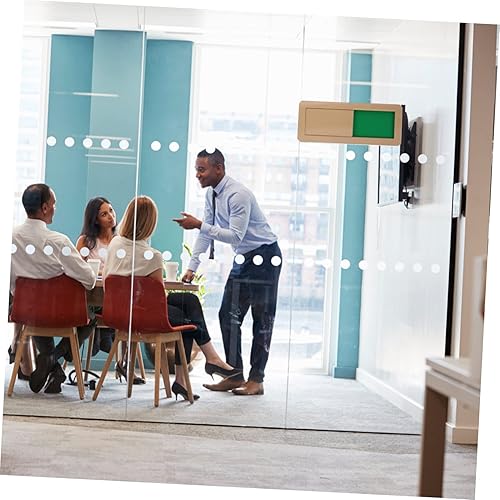 Miniatura 6 de STOBOK 3 unids auto placa en blanco signos ocupados Do & Red Indicador Oficina Scratch Oro o No Habitación Verde Palabras X Ya sea dorado dorado sin