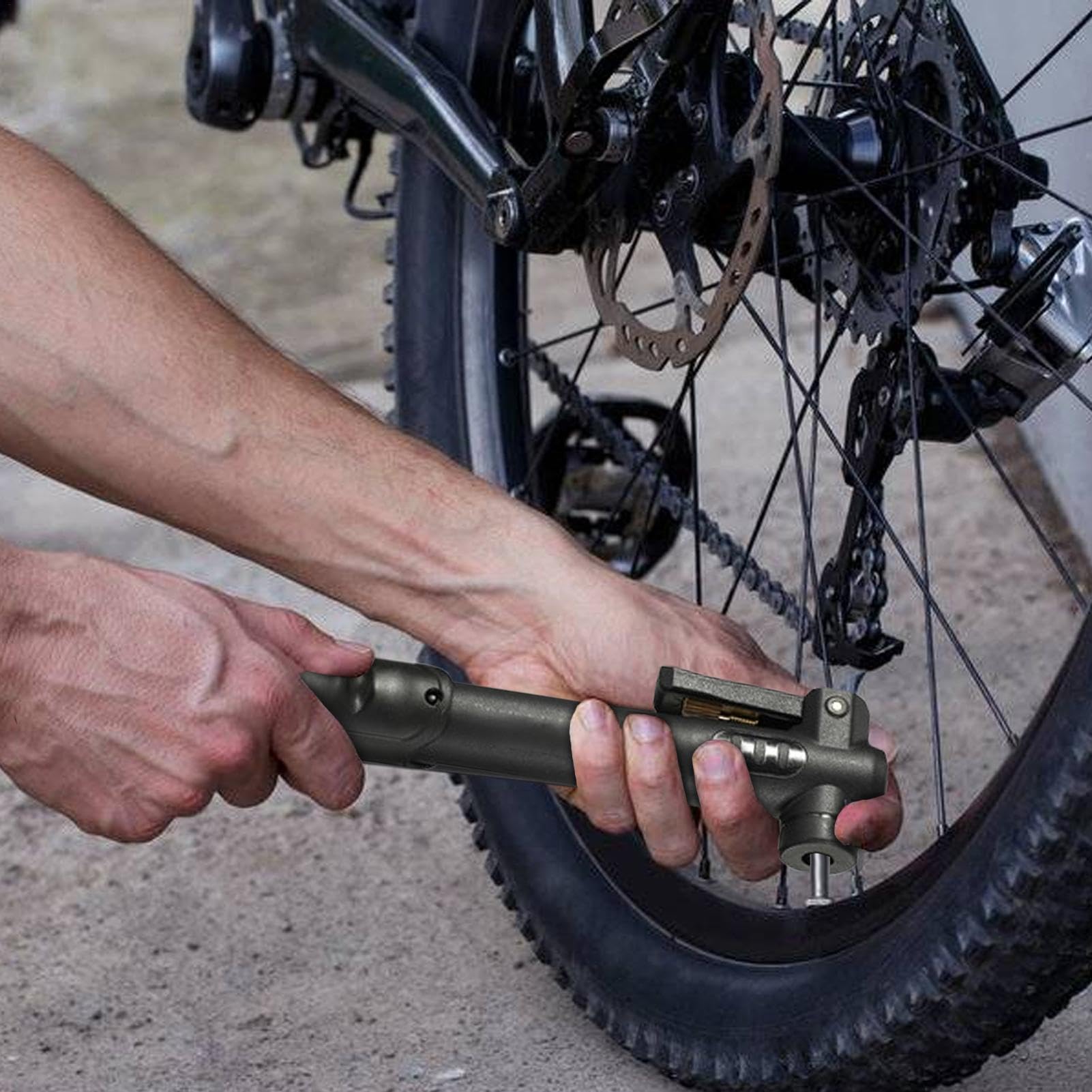 Compresor de aire portátil, inflador de bomba de aire para bicicletas - Compresor de aire ergonómico,Inflador de neumáticos Bombas de piso compactas de larga duración Inflado eficiente para automóvile