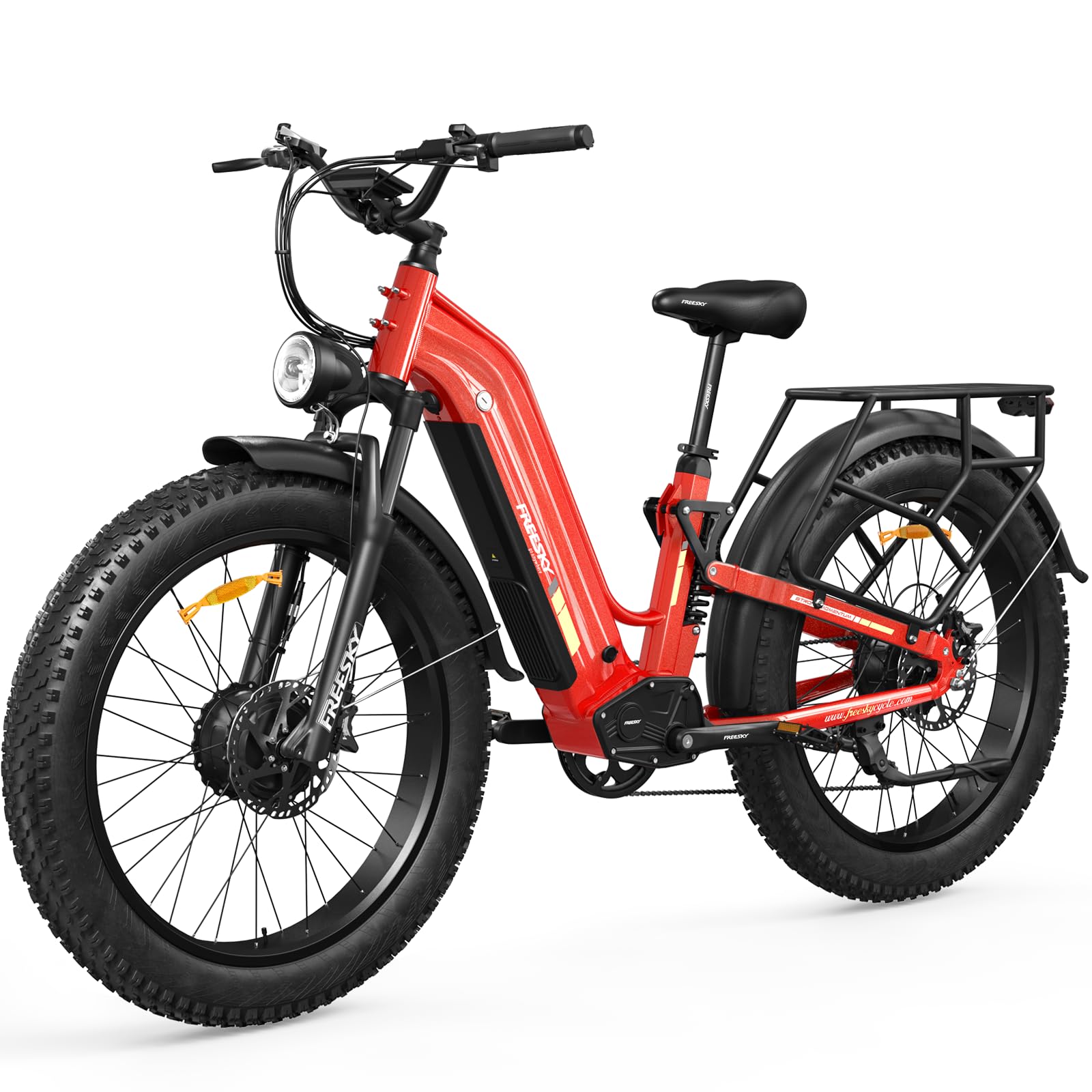 FREESKY Ranger Air Vélo Électrique Double Moteur 200Nm 170km Batterie 48V 25Ah Fat Bike 26" Freins Hydrauliques