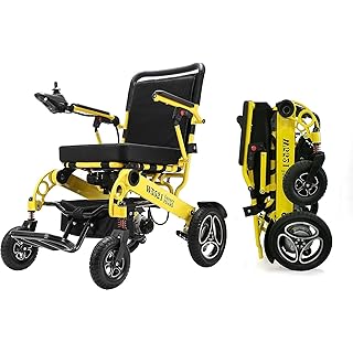 Intelligent Folding Electric Wheelchair for Adults, Lightweight Foldable Powered Wheelchair, Power Wheelchair, Portable Folding Carry Wheelchairs, Durable Wheelchair
