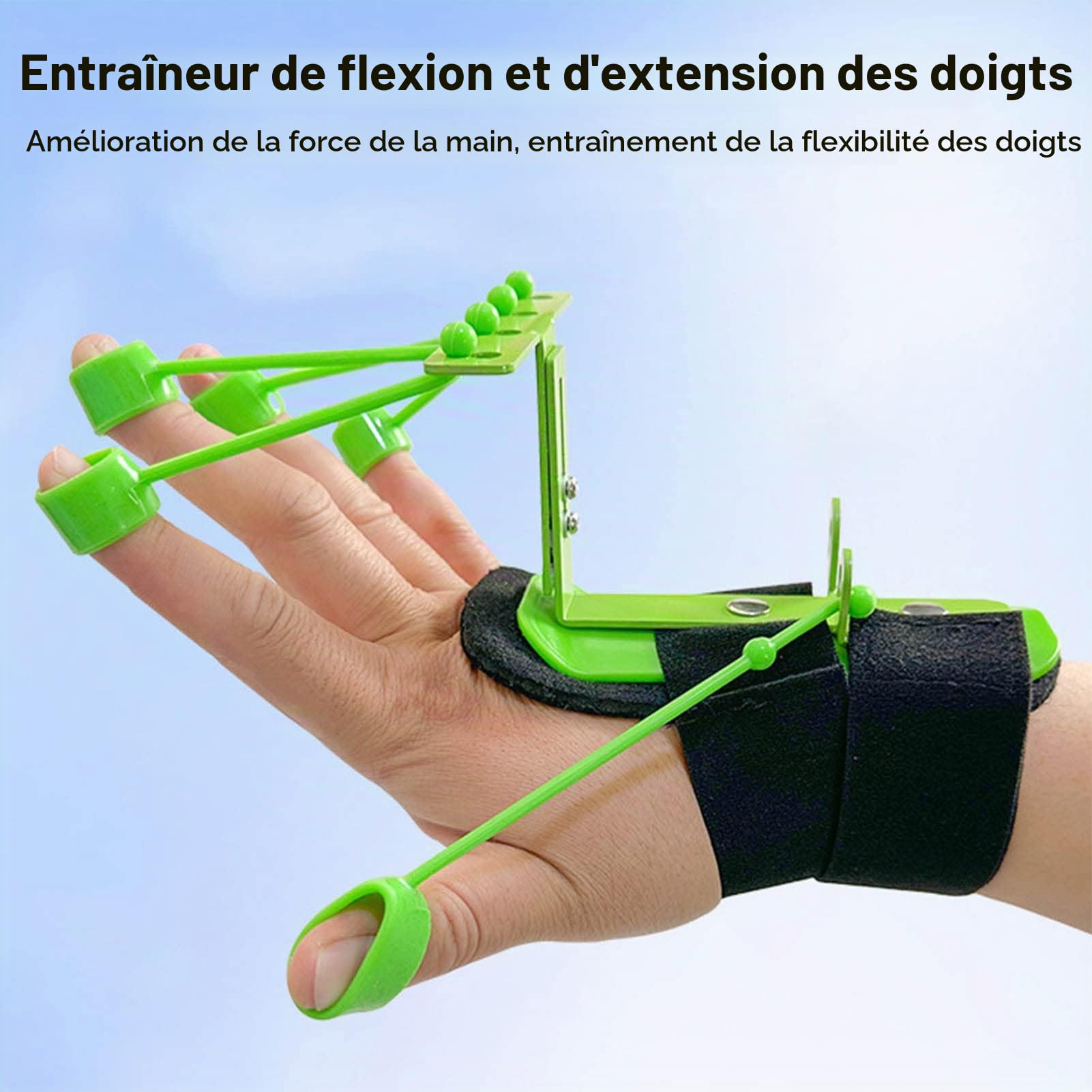 Renforcement des Doigts, Exercice des Doigts, étirement des Doigts, Entraîneur Multifonction de Force de la Main, Bande de Résistance des Doigts, Exercice des Doigts d'escalade