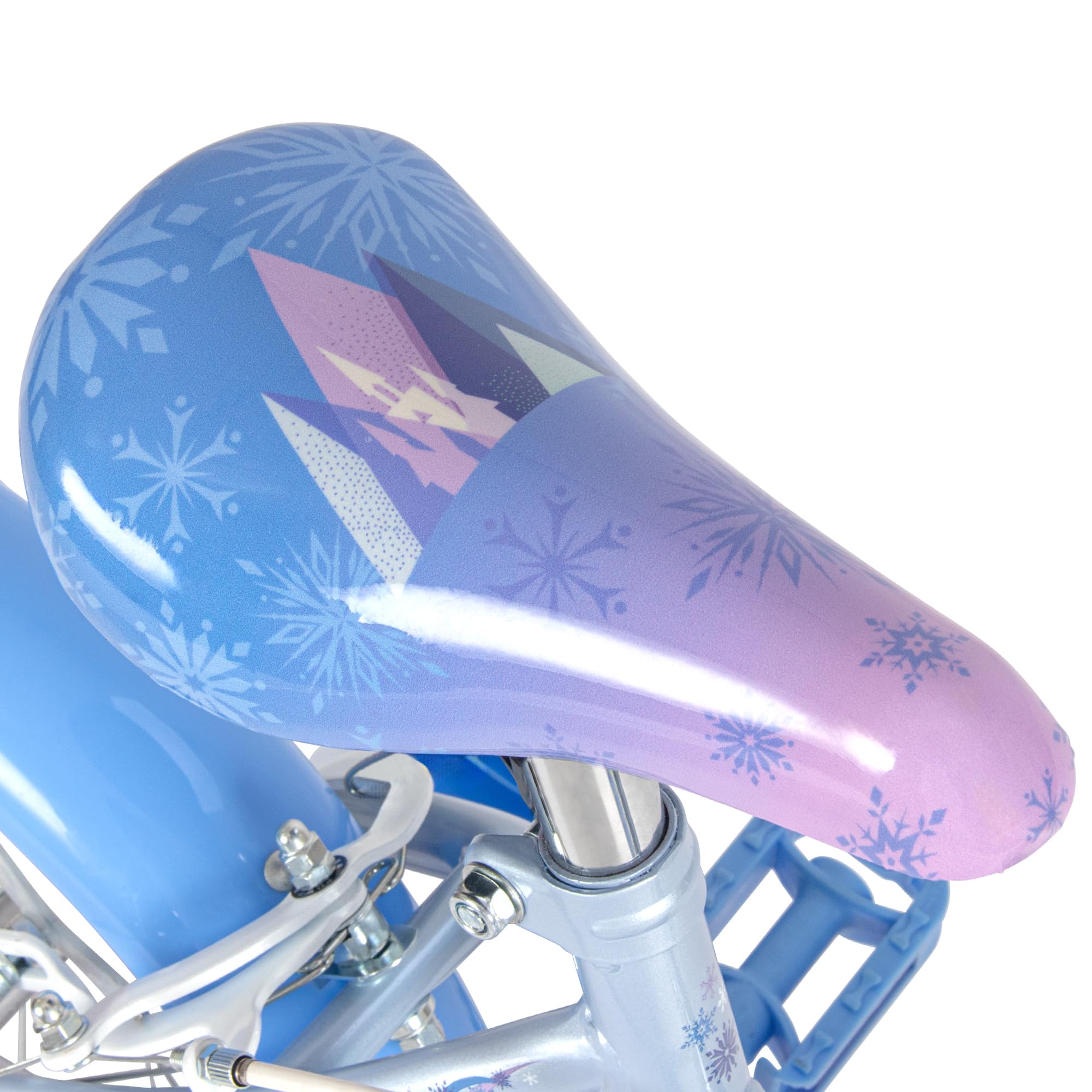 Huffy Disney Frozen, bicicletta per bambini da 12", 14", 16", età 3-9 anni, doppi freni a pinza, stabilizzatori rimovibili, sedile regolabile, blu