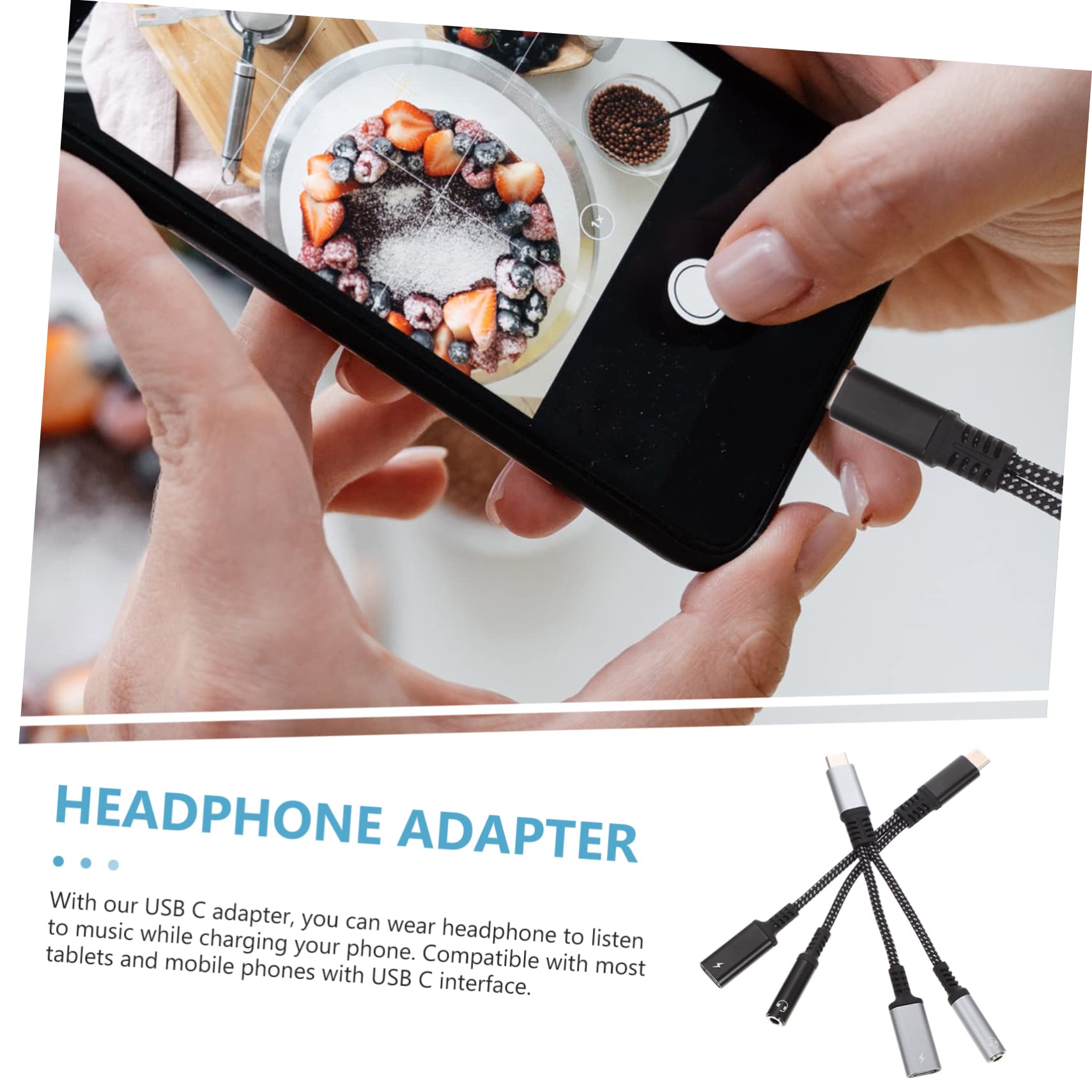 DOITOOL 3pezzi Adattatore Usb c Jack Compatibile Smartphone e Adattatore Audio e Caricatore e