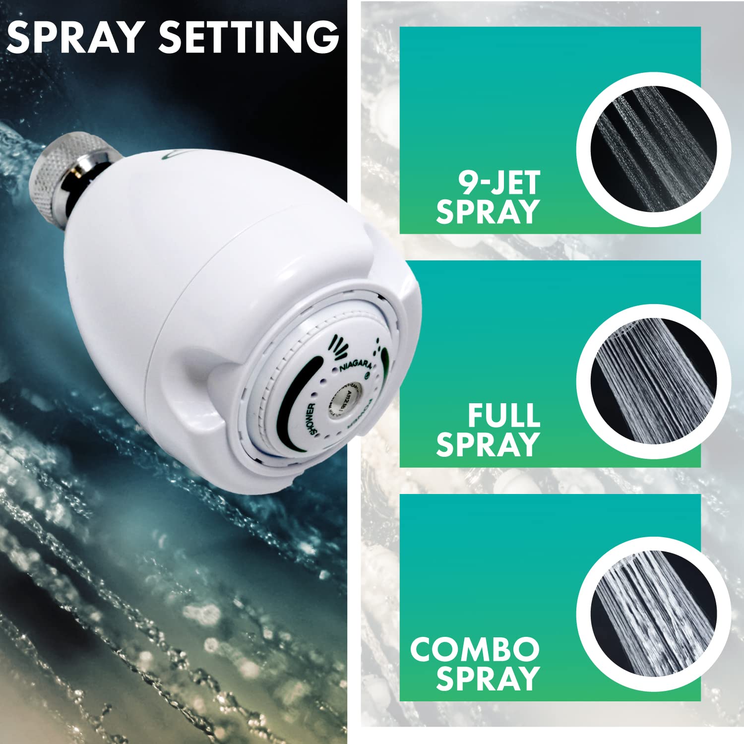 Niagara Conservation N2915N Earth Spa 3-Spray with 1.5 GPM 2.7-in
