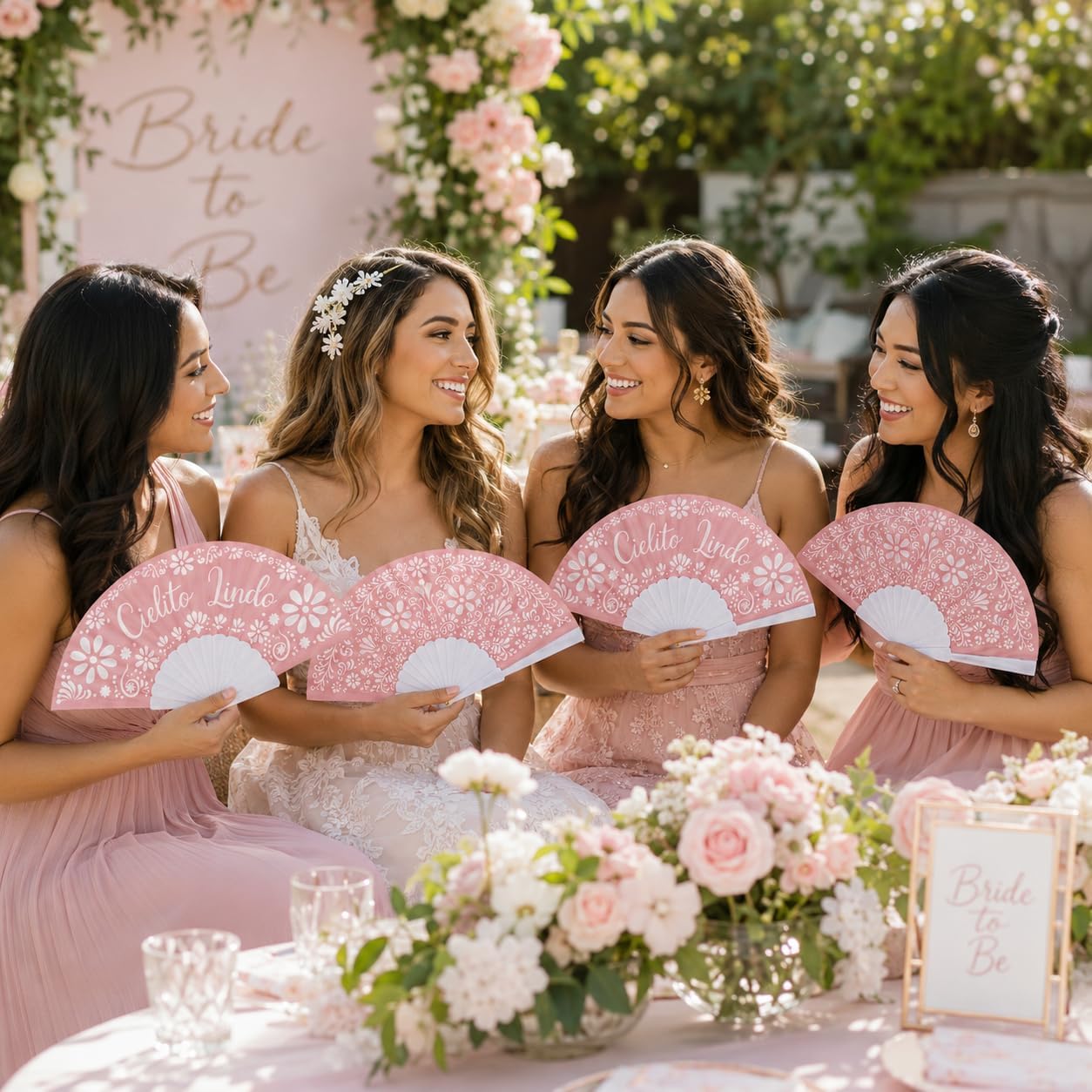 Cinrobiye 24 Pcs Mexican Baby Shower Hand Fans Bulk, Cielito Lindo Folding Fans for Wedding Guests, Bridal Shower, Fiesta Party & Birthday Celebration Favors