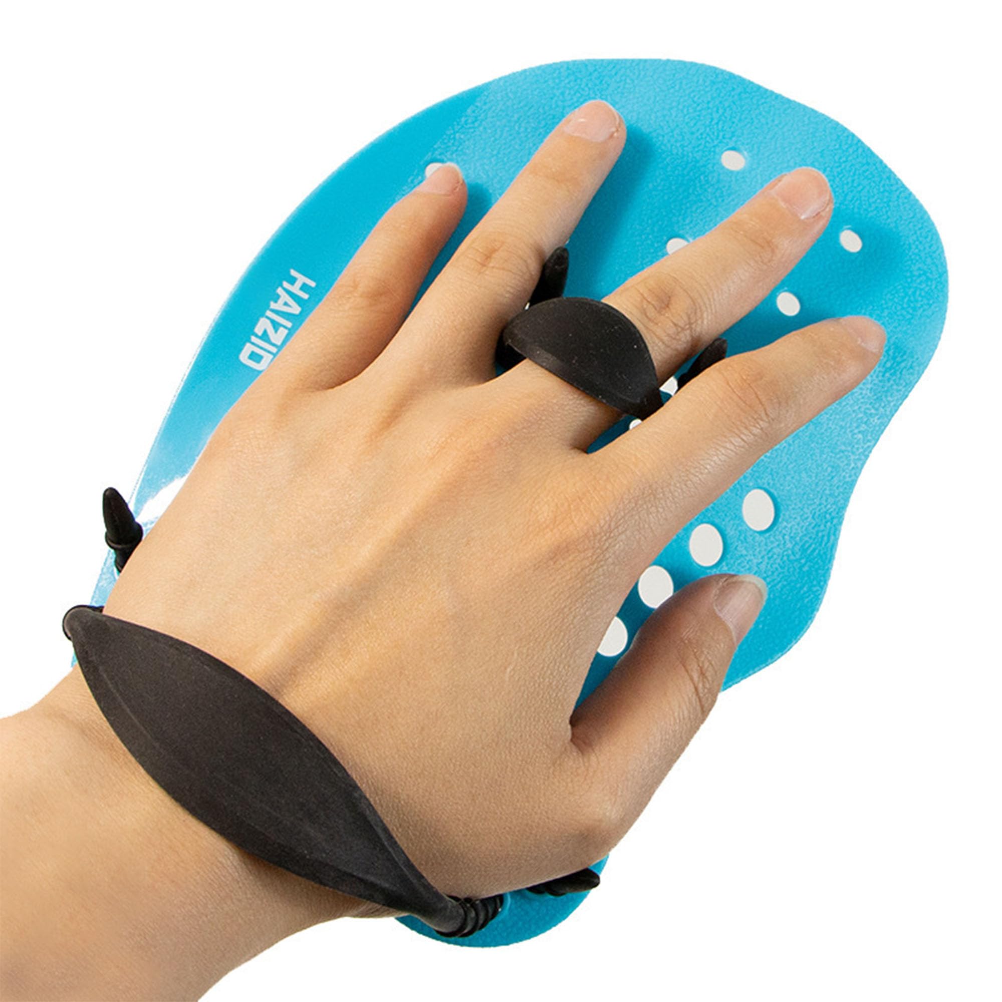 Palette per il nuoto, con cinghie regolabili, palette per il nuoto per adulti e ragazzi, attrezzatura e kit per l'allenamento in piscina, adatto agli adulti, accessori per l'allenamento (blu)
