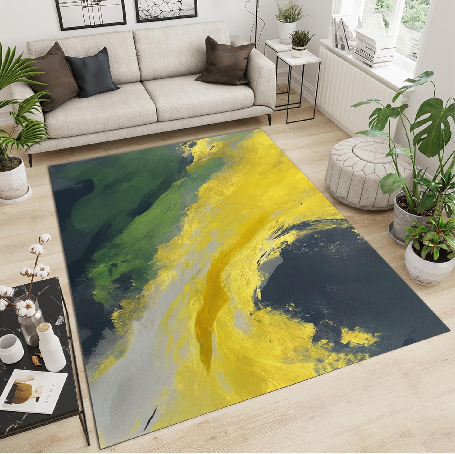 Tappeto Con Illusione Ottica 3D Per Soggiorno, Strisce Di Trama Geometrica Astratta Tappeto Con Motivo Stampato,Tappetino Per Decorazioni Per La Casa,Tappetino Antiscivolo,Zerbino Lavabil -42937356759