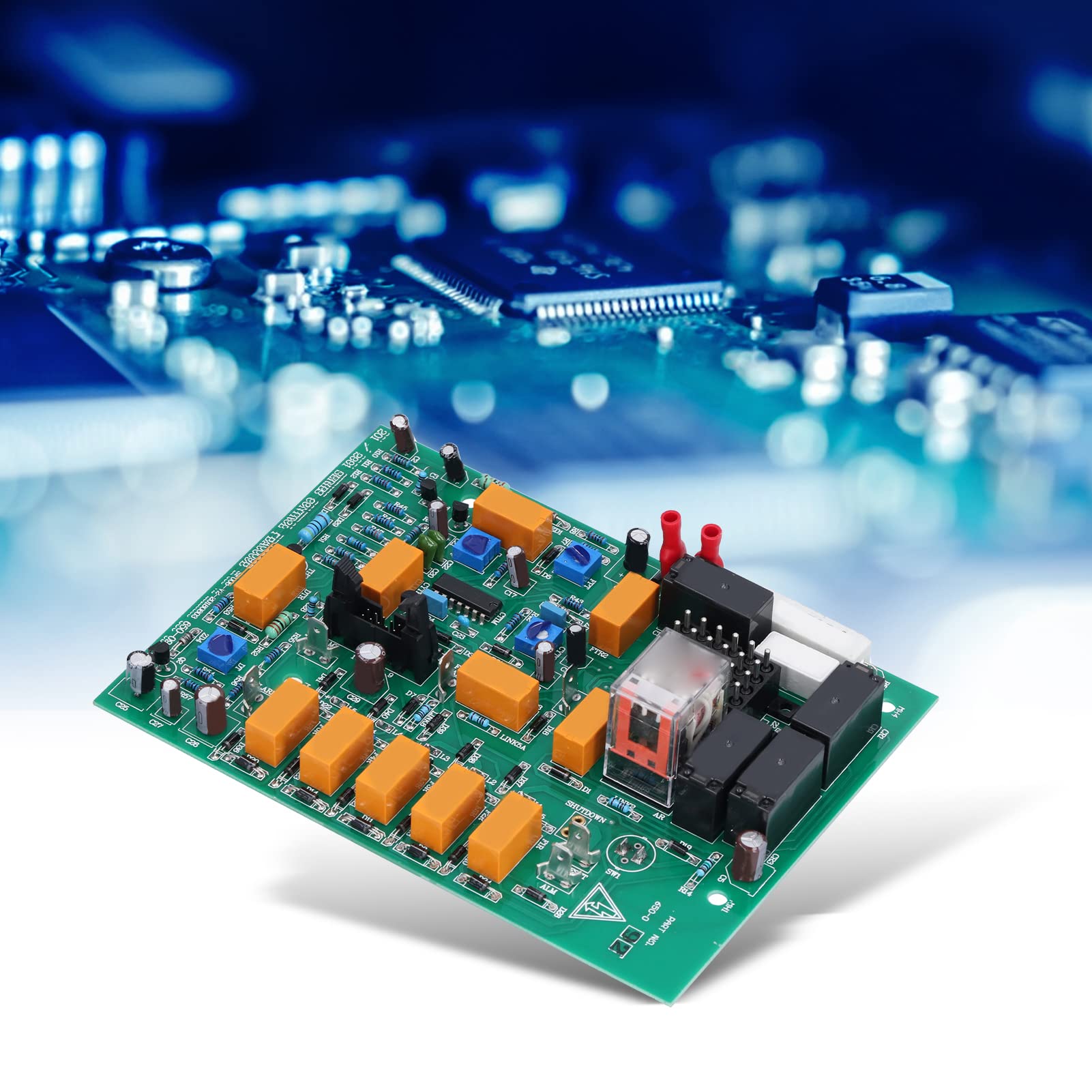 Hyuduo Płyta Sterująca Siłownika, moduł Interfejsu Silnika 24 V ze Wskaźnikami LED dla Generatora AVR 650092 Zamienna Płytka Drukowana i Bezproblemowa Instalacja