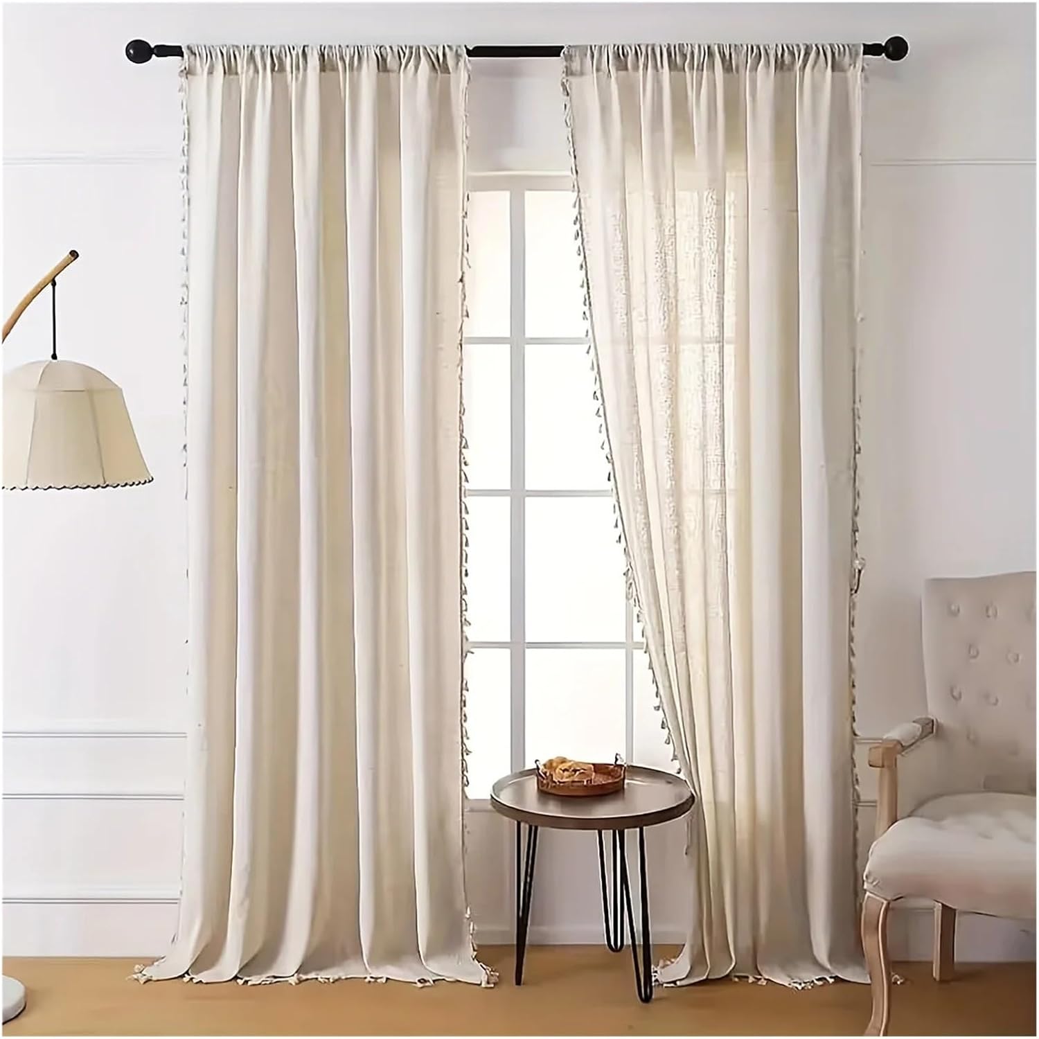 Thermal Insulated Blackout Curtains Curtain Lace Window Screen for Bedroom Living Room Partition Decorative(100X180Cm)